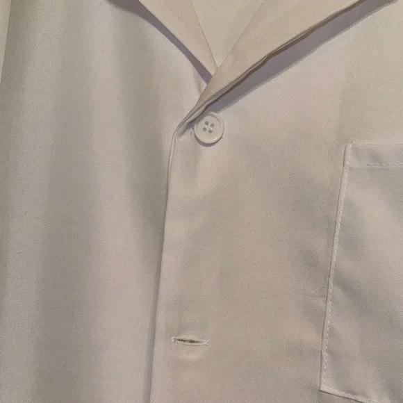 Men's Classic White Lab Coat - Picture 3 of 9